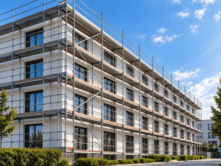 Fassadengerüstbau für Neubau, Sanierung und Renovierung – Gerüstbau Hirsch